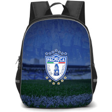 Club de Futbol Pachucau Backpack School Bag StudentPack - Club de Futbol Pachucau Stadium with Logo Blur Blue Effect