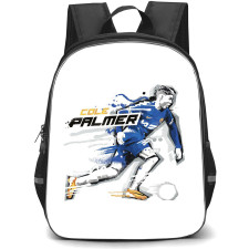 Cole Palmer School Backpack StudentPack - Cole Palmer Dribbling Illustration Art On White Background