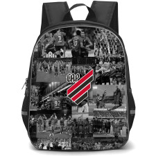 Club Athletico Paranaense Backpack School Bag StudentPack - Club Athletico Paranaense Stadium with Logo Champions Collage