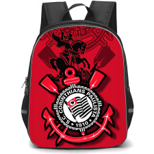 Sport Club Corinthians Paulista Backpack School Bag StudentPack - Sport Club Corinthians Paulista Logo with Silhouette Background Effect