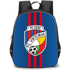 FC Viktoria Plzen Backpack School Bag StudentPack - Logo In Red And Blue Stripe Background