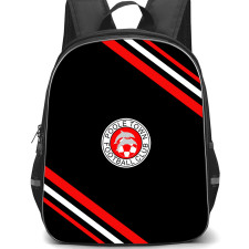 Poole Town Football Club Backpack School Bag StudentPack - Poole Town Football Club Large Logo With Stripe