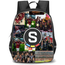 AC Sparta Prague Backpack School Bag StudentPack - Logo Team Collage Background