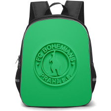 Bohemians Praha 1905 Backpack School Bag StudentPack - 3d Logo In Green Background