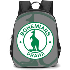 Bohemians Praha 1905 Backpack School Bag StudentPack - Logo Overlay In Gray Background