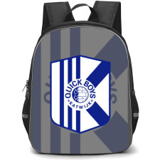 Quick Boys Backpack School Bag StudentPack - Logo Overlay In Gray Background Football Club