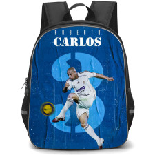 Roberto Carlos Backpack StudentPack - Roberto Carlos Kicking In Blue Background