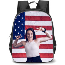 Rose Lavelle Backpack StudentPack - Rose Lavelle United States Women's National Football Showing Victory Sign On USA Flag