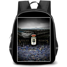 Real Oviedo Backpack School Bag StudentPack - Real Oviedo Logo With VOLVEREMOS Square Sticker Football Club