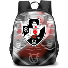 Club de Regatas Vasco da Gama Backpack School Bag StudentPack - Club de Regatas Vasco da Gama Logo with Blur Logo Effect Background