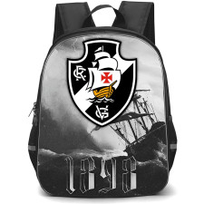 Club de Regatas Vasco da Gama Backpack School Bag StudentPack - Club de Regatas Vasco da Gama Logo with Thunder Storm Effect