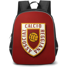 AC Reggiana 1919 Backpack School Bag StudentPack - Logo In Red Gradient Background