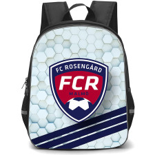 FC Rosengard Backpack School Bag StudentPack - FC Rosengard Logo On 3D Hexagonal Background Football Club