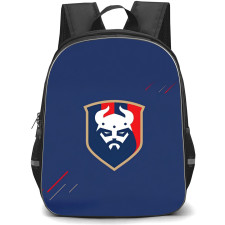 Stade Malherbe Caen Backpack School Bag StudentPack - Logo In Blue Noise Background Football Club