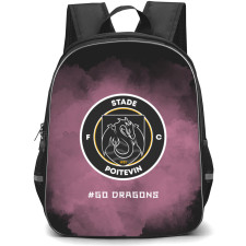 Stade Poitevin Football Club Backpack School Bag StudentPack - Logo Go Dragons Poster Football Club