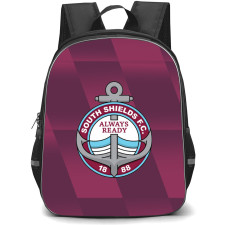 National League North South Shields Backpack School Bag StudentPack - Large logo In Purple Abstract Background