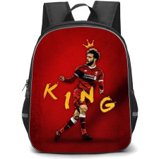 Mohamed Salah Backpack StudentPack - Mohamed Salah Liverpool F.C. The Egypt King Poster Red Background