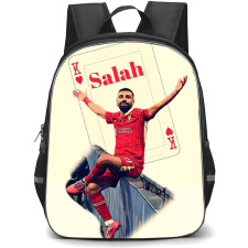 Mohamed Salah Backpack StudentPack - Mohamed Salah The King Sitting On Beige Background