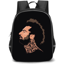Mohamed Salah Backpack StudentPack - Mohamed Salah Side Portrait Illustration Running Down The Wing