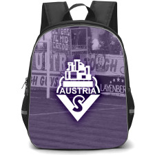 SV Austria Salzburg Backpack School Bag StudentPack - Logo In Field Puple Background