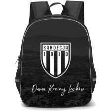 Sandecja Nowy Sacz Backpack School Bag StudentPack - Logo City Grayscale Background