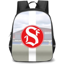 Sandvikens IF Backpack School Bag StudentPack - Sandvikens IF Logo On White Stripe Stadium Background Football Club