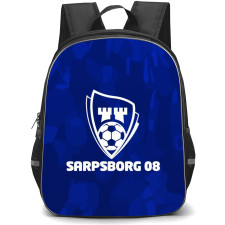 Sarpsborg 08 FF Backpack School Bag StudentPack - Logo In Blue Abstract Background