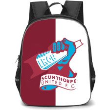 National League Scunthorpe United Backpack School Bag StudentPack - Large Logo In Red And White Background