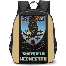 Sheffield Wednesday F.C. Backpack StudentPack - Sheffield Wednesday F.C. Golden Emboss Logo On Dark Background