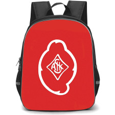 Skovde AIK Backpack School Bag StudentPack - Skovde AIK Logo On Red Background Football Club