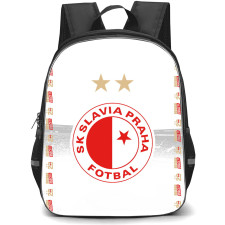 SK Slavia Prague Backpack School Bag StudentPack - Logo In Field White Background