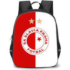 SK Slavia Prague Backpack School Bag StudentPack - Logo In Red And White Background