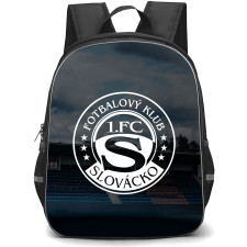 FC Slovacko Backpack School Bag StudentPack - Logo In Dark Field Background