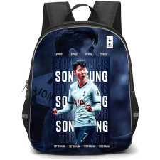Son Heung-Min Backpack StudentPack - Son Heung-Min Tottenham Hotspur F.C. Goal Celebration Word Art Background
