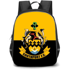 National League North Southport Backpack School Bag StudentPack - Large Logo In Black And Yellow Background