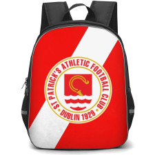 St Patrick?s Athletic FC Backpack School Bag StudentPack - Logo In Red And White Background