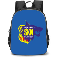 SKN St. Polten Backpack School Bag StudentPack - Large Logo In Blue Background