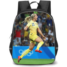 Stina Blackstenius Backpack StudentPack - Stina Blackstenius Sweden Women's National Football Jumping Celebration Poster