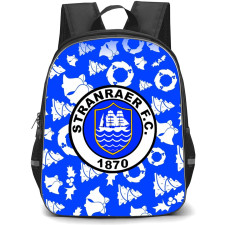 Stranraer Backpack School Bag StudentPack - Logo Doodle Blue Background Football Club