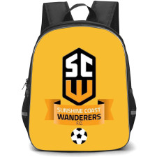 Sunshine Coast Wanderers Backpack School Bag StudentPack - Logo Poster In Yellow Background