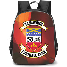 National League Tamworth Backpack School Bag StudentPack - Large Logo In Red Abstract Background
