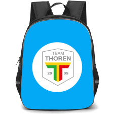 Team TG FF Backpack School Bag StudentPack - Team TG FF Logo On White Round Skyblue Background Football Club