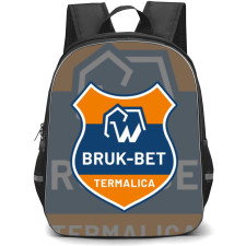 Bruk Bet Termalica Nieciecza Backpack School Bag StudentPack - Logo Overlay Gray Background