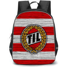 Tromso IL Backpack School Bag StudentPack - Logo In Wood Red And White Stripe Background