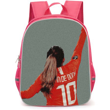 Van De Donk Backpack StudentPack - Van De Donk FC Bayern Munich Standing Back On Gray Background