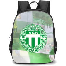 Vasteras SK Fotboll Backpack School Bag StudentPack - Vasteras SK Fotboll Logo On Game Moment Background Football Club