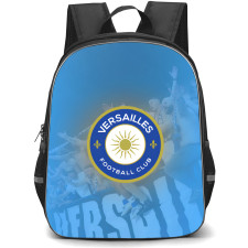 Football Club de Versailles Backpack School Bag StudentPack - Logo Crowd In Blue Background Football Club