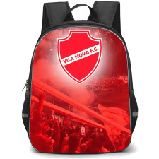 Vila Nova Futebol Clube Backpack School Bag StudentPack - Vila Nova Futebol Clube Stadium with Logo Fireworks Red Effect