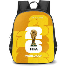FIFA World Cup 2026 Backpack School Bag StudentPack - FIFA World Cup 2026 Logo On Clean Textured Yellow Background