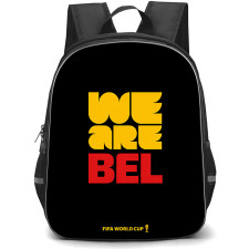 FIFA World Cup 2026 Belgium Backpack School Bag StudentPack - FIFA World Cup 2026 Belgium Pride Slogan Minimalist Poster